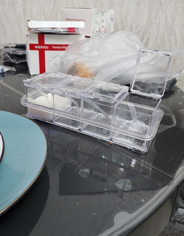 Ковш с крышкой, набор баночек, тарелки, кувшин и фильтр для воды 2