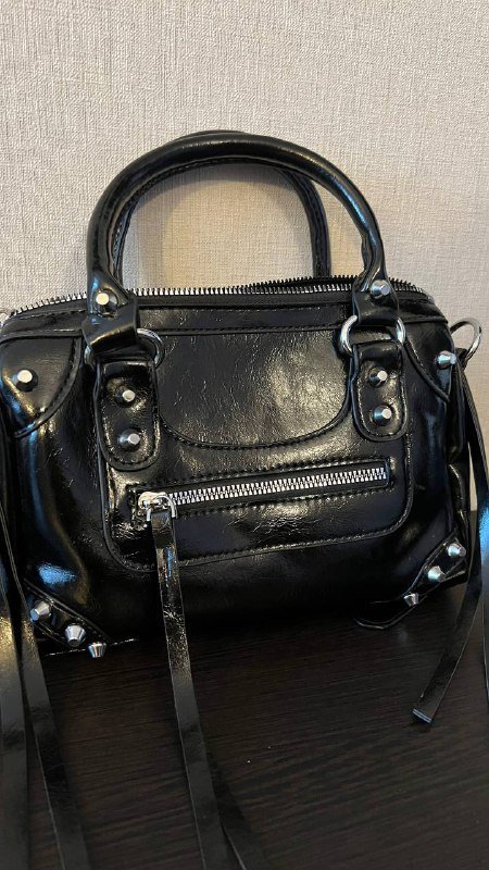 Черная кожзам сумка 2