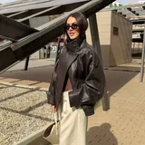 Кожаная куртка Zara оверсайз 2