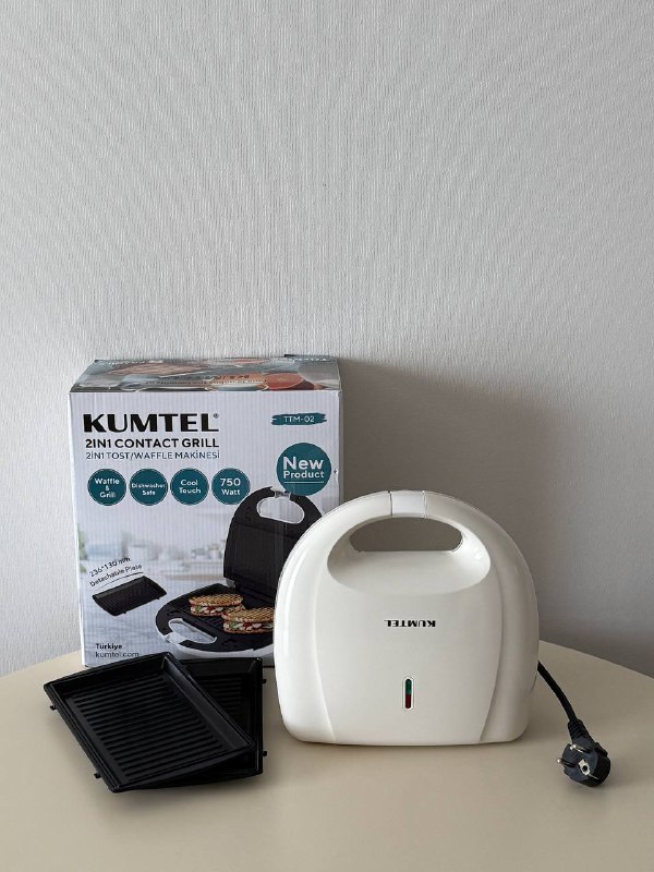 Вафельница-бутербродница с двумя видами съемных пластин 2