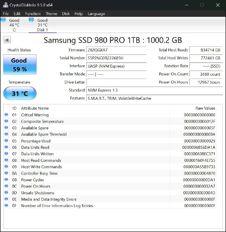 Ноутбук Dell Latitude 3410, планка памяти 32GB DDR5, SSD Samsung 980 Pro 1TB 9