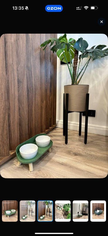 Подставки под миски животных оранжевая и зеленая 2