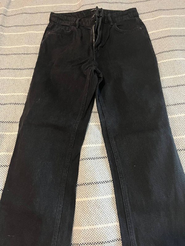 Джинсы момы голубые, синие высокая талия 2