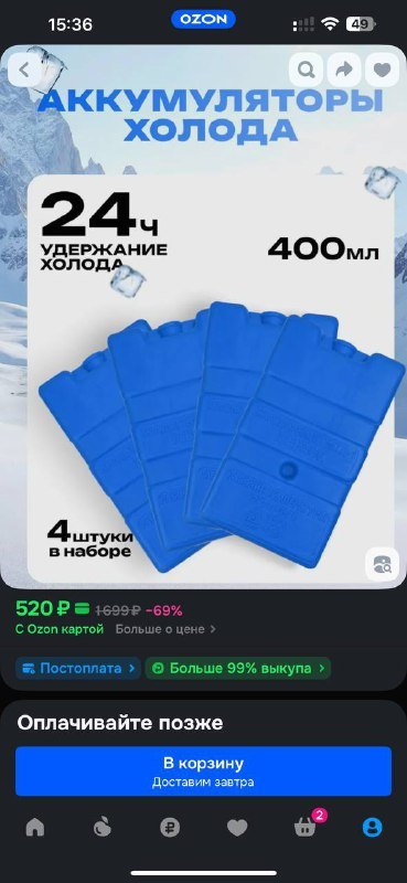 Сумка холодильник с хладоэлементами 4