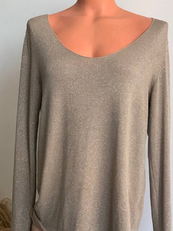 Блестящий джемпер топ из вискозы эластана 2