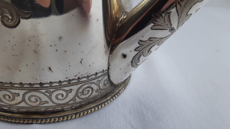 Посеребренный чайник George Angell & Co выставочный образец 8