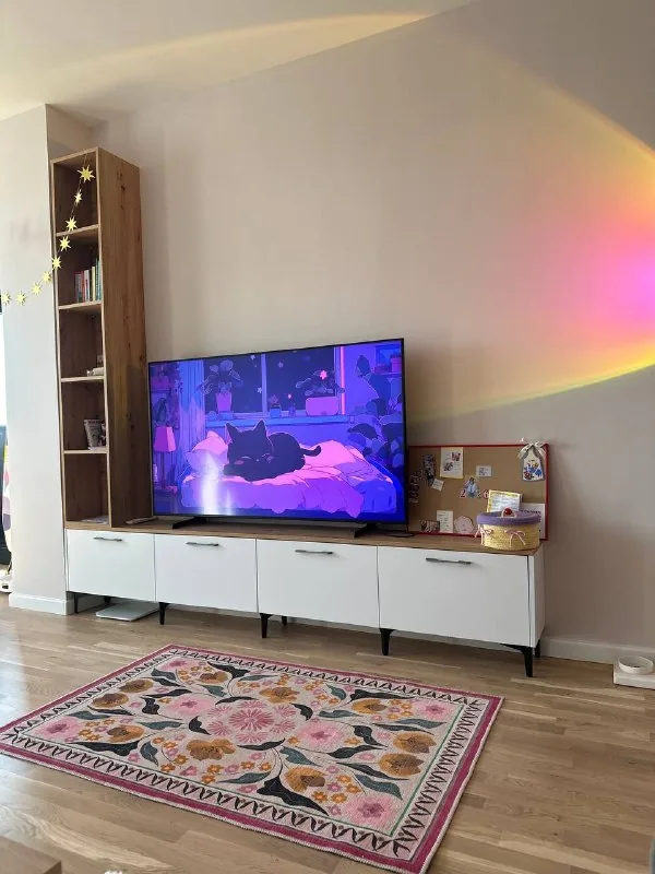 Розовый ковёр с цветами 100х150 1