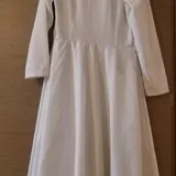 White dress, white shoes, black shoes 6