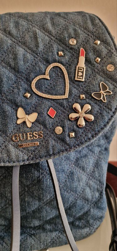 Джинсовый рюкзак Guess с пыльником 5