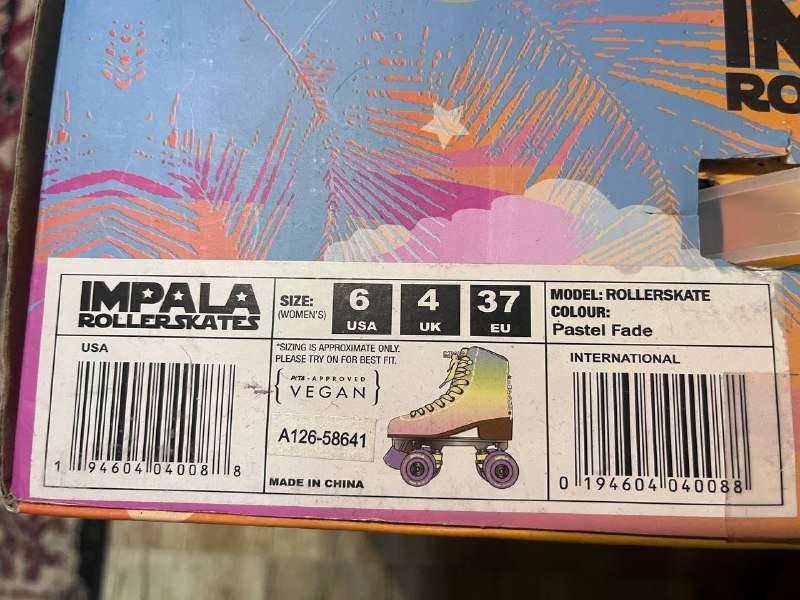 Роликовые коньки квады Impala ретро 37 размер 3