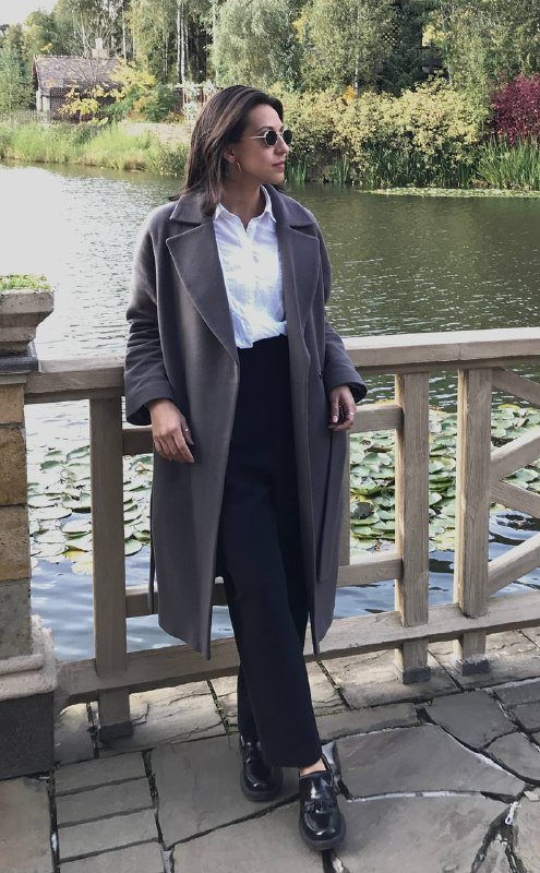 Пальто шерстяное серое dekka 42 размер