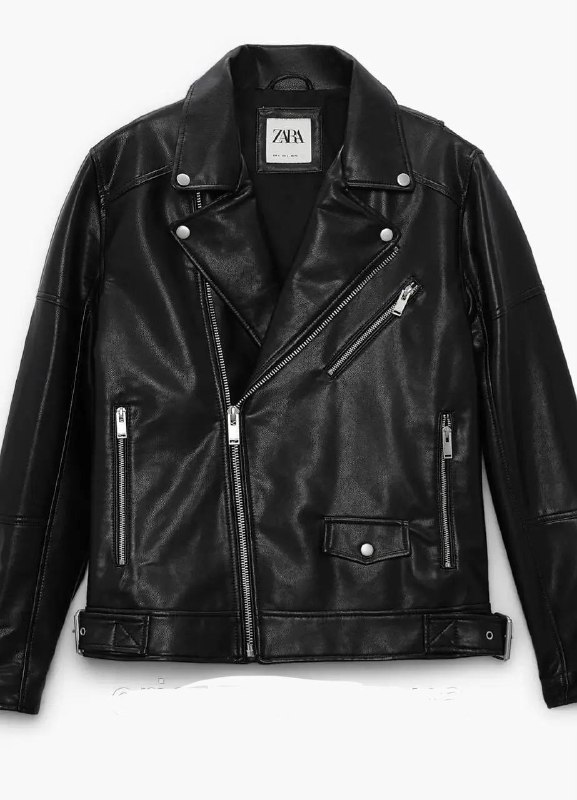 Кожаная куртка Zara мужская 2