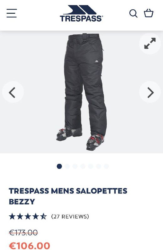 Горнолыжные зимние мужские штаны Trespass 6