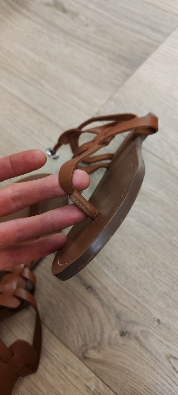 Женские кожаные сандалии Zara, размер 38 3