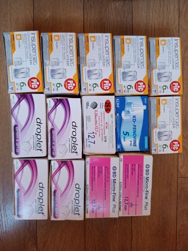 Иглы для инсулина, инсулин РинФаст и Лантус