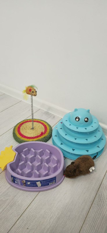 Домик, игрушки и кормушка для кошки 2