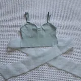 Топ Dilvin Knit с шифоновыми завязками 2
