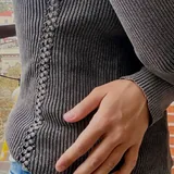 Серый джемпер ZARA, зеленая юбка, платье-футболка ZARA, хлопковое платье, джемпер Marc Aurel 5