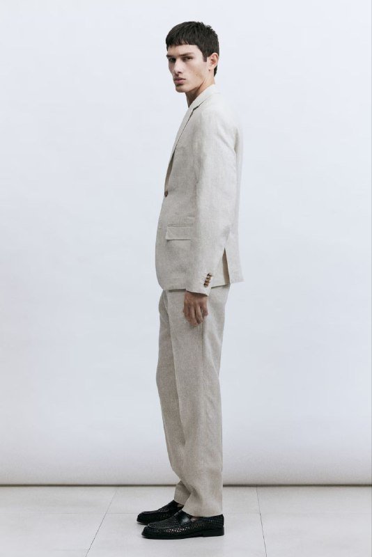 Льняные брюки Slim Fit из H&M 3