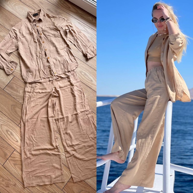 Женские платья Zara, футболка, костюм брюки и рубашка 2