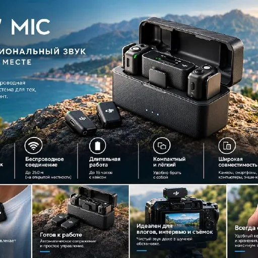 DJI Mic — беспроводная система