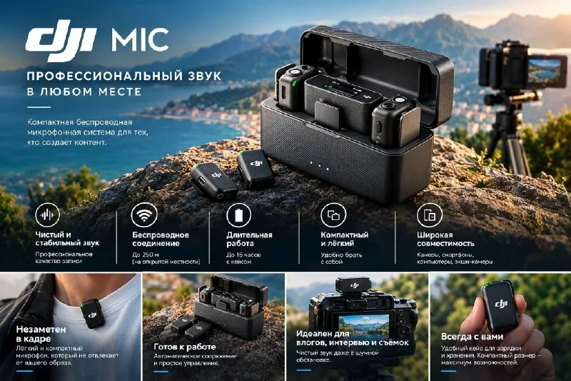 DJI Mic — беспроводная система 1
