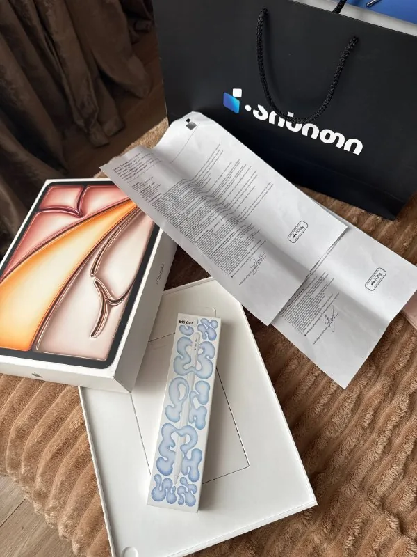 Apple iPad Air 13 M3, Apple Pencil Pro, адаптер, чехол, стекло 1