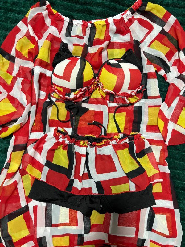 купальники, топ белый размер S