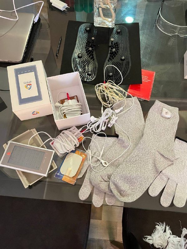 Портативный массажер орион с импульсными датчиками и насадками