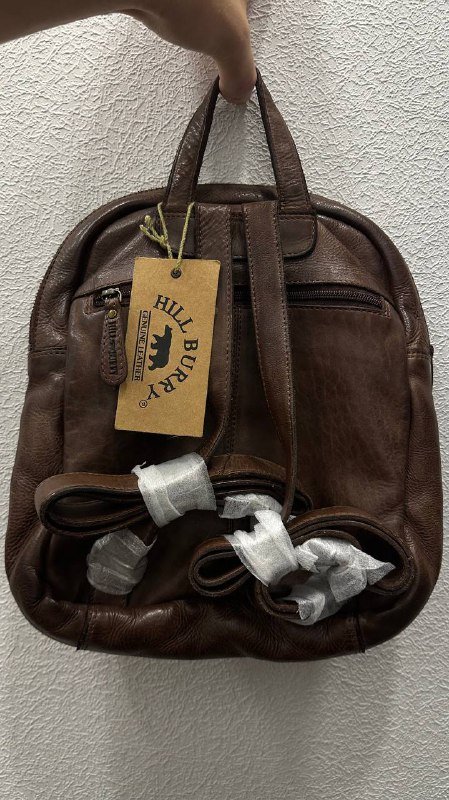 Два коричневых рюкзака из натуральной кожи буйвола 7