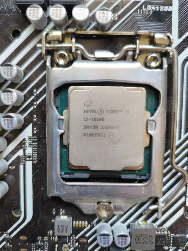 Процессор Intel i3-10100, материнская плата H510M K R2.0 1