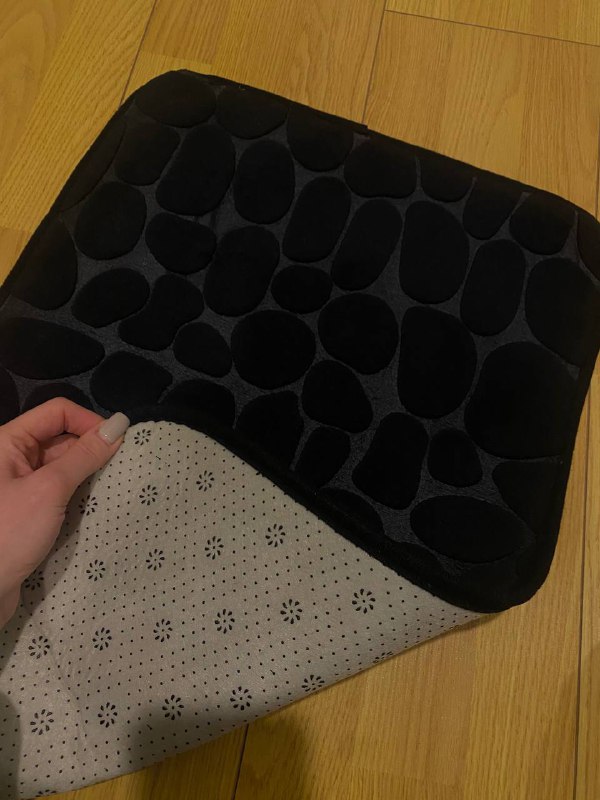 Коврики для ванной или спальни, серый и черный 7