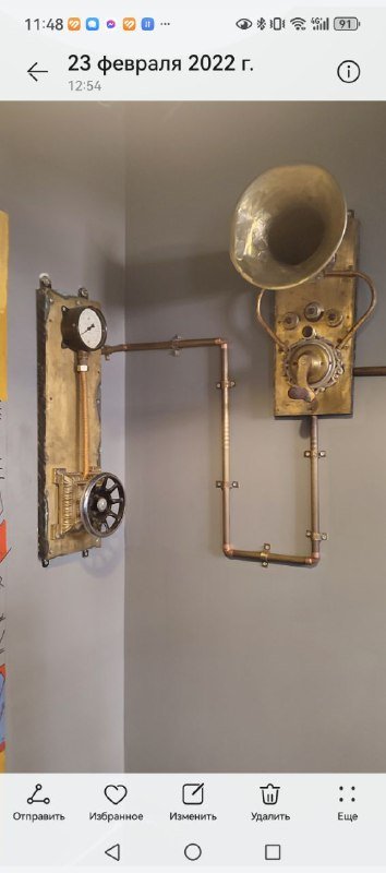 Декор в стиле Стим панк из латуни, железа и дерева 7