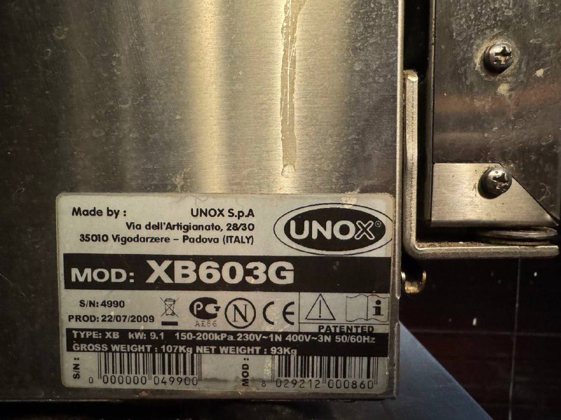 Профессиональный пароконвектомат и расстоечный шкаф UNOX 3