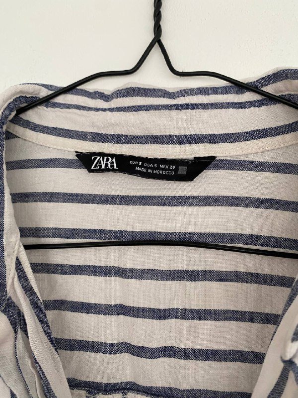 Рубашка ZARA размер с-м лен вискоза 3