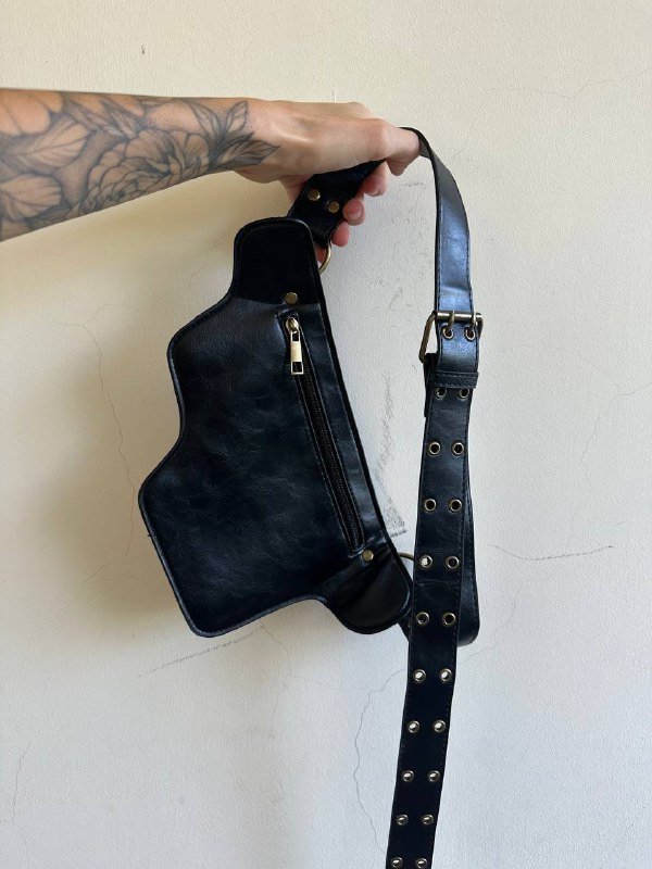 Черная сумка поясная, Белая поясная сумка 3