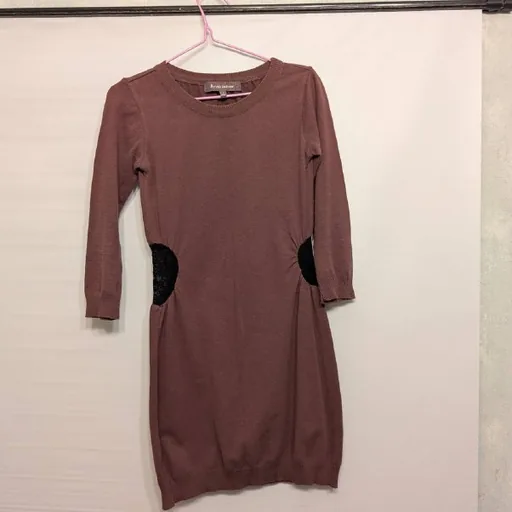 მუქი მტვრიანი ვარდისფერი Bershka-ს კაბა, S