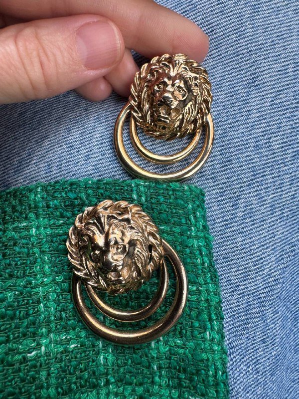 Винтажные серьги Anne Klein с львом