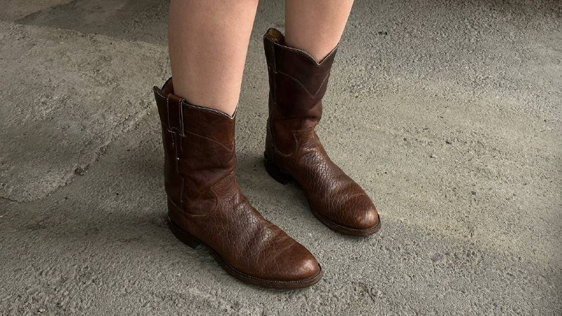 American cowboy leather boots size 39 2