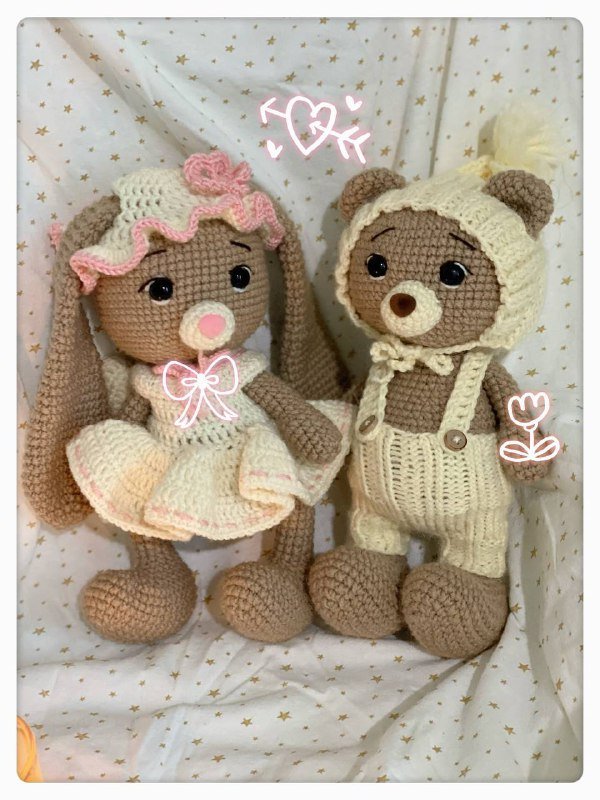 Мишка амигуруми детская игрушка 2