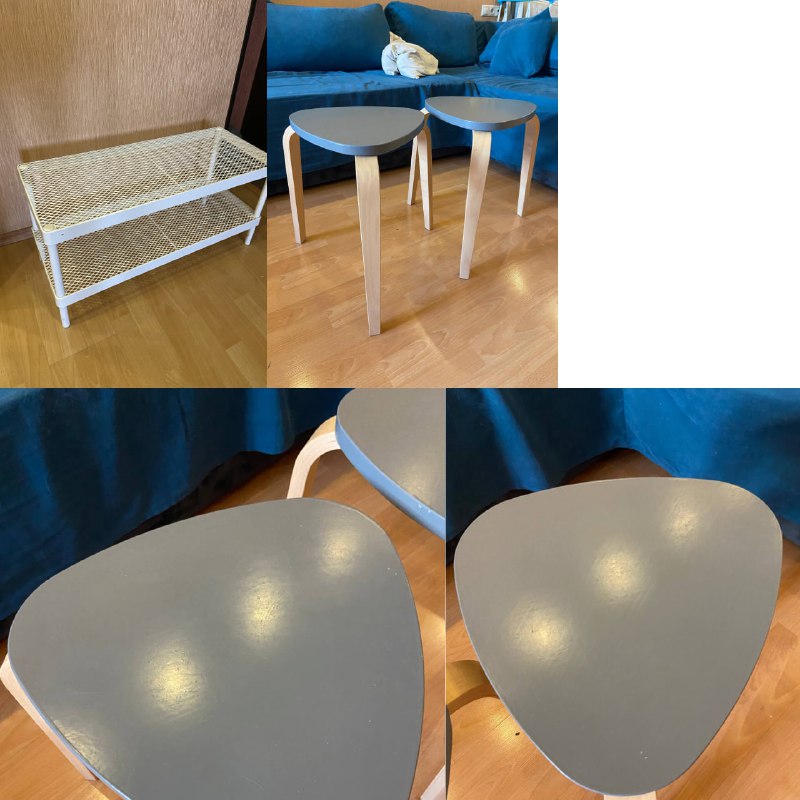 2 стола Gorgia, 2 табурета, подставка для обуви
