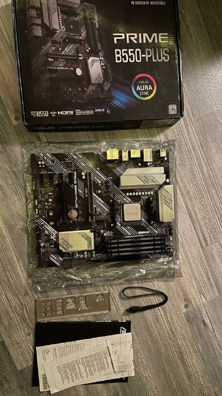 Материнская плата Asus Prime B550, Ryzen 5 3600, 32GB RAM, блок питания 750W 4