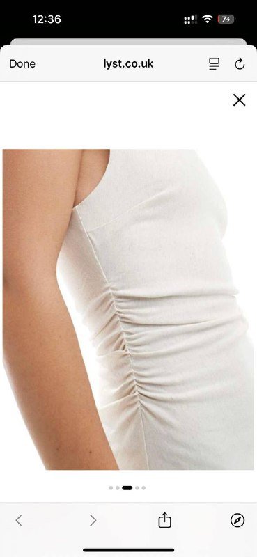 Белое мини платье Bershka XS/24 3