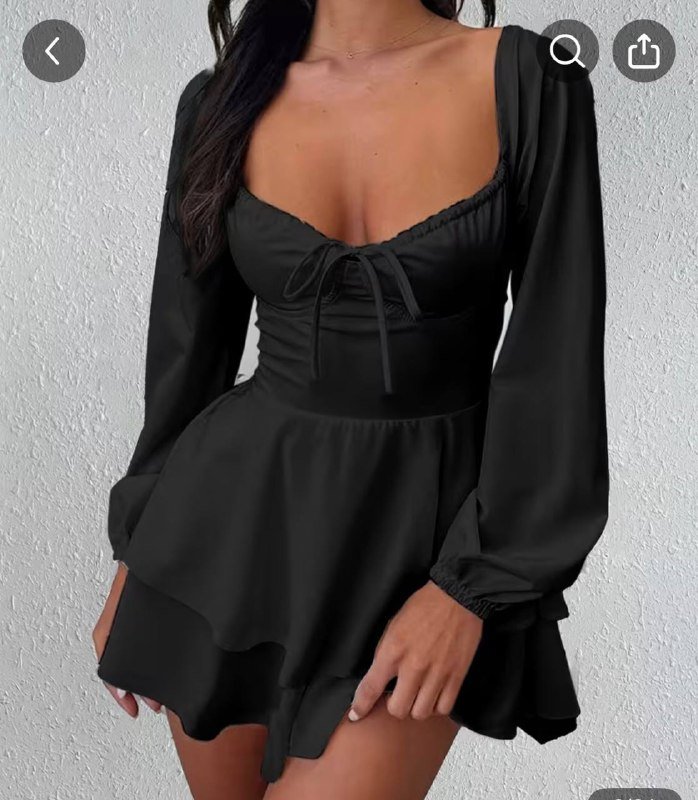 Черное платье с шортиками, размер S