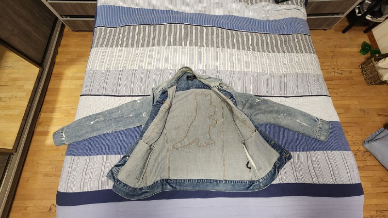 Sean John Jean Michel Basquiat Denim Trucker Jean Jacket XL 3