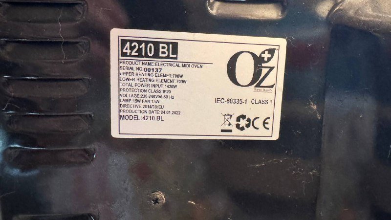 Духовка OZ 4210BL 2
