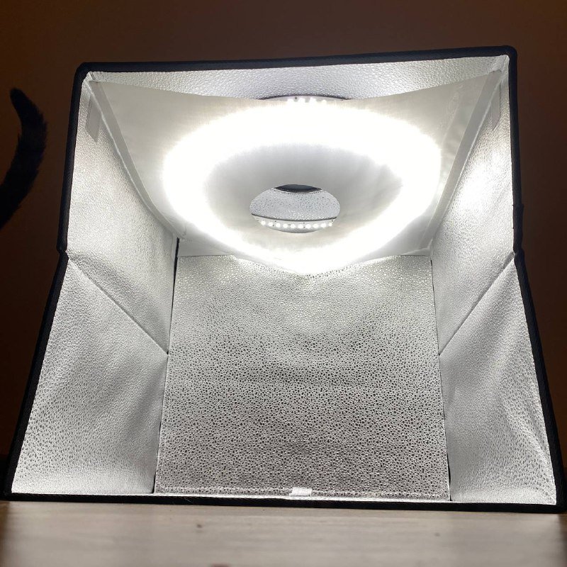 Студийный световой бокс с подсветкой и комплект фонов 2