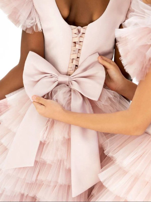 Детское платье пыльно-розовое 4