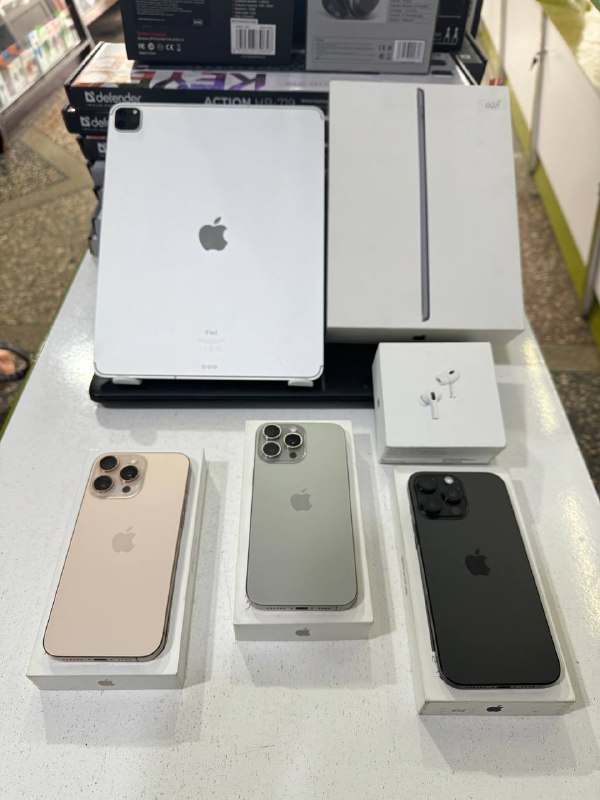 16pro max 256, iPhone 15 128, Samsung S24 8/256, Galaxy Watch 7, AirPods Pro 2