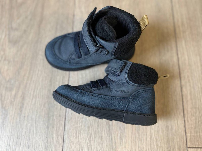Зимние ботинки geox тёмно-синий детские 22 размер 3